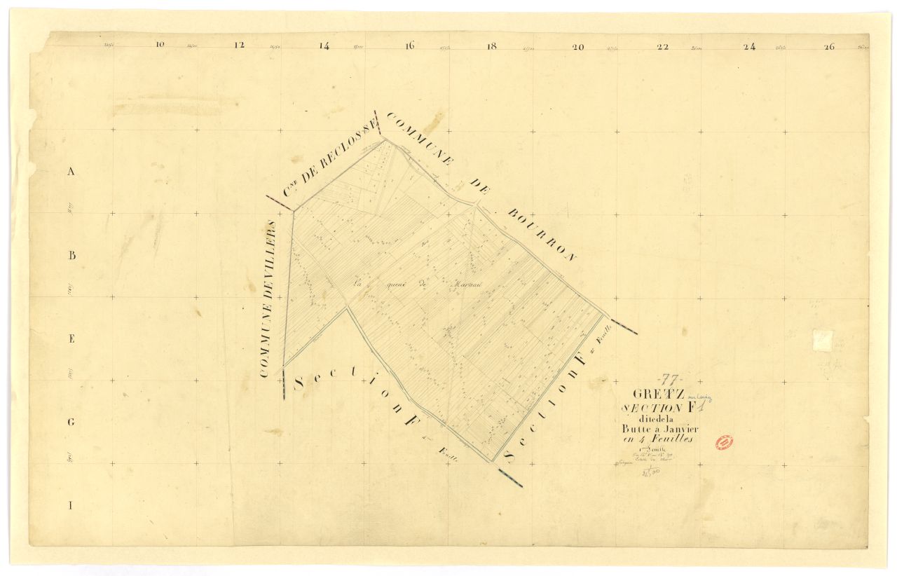 Section F dite de la Butte-�-Janvier, en 4 feuilles, 1ere feuille