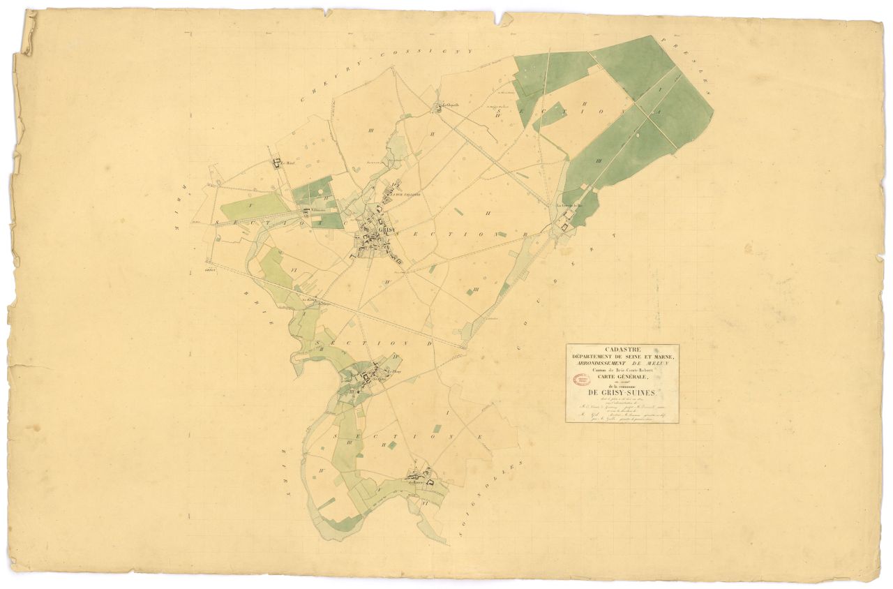 Tableau d'assemblage, 5 sections