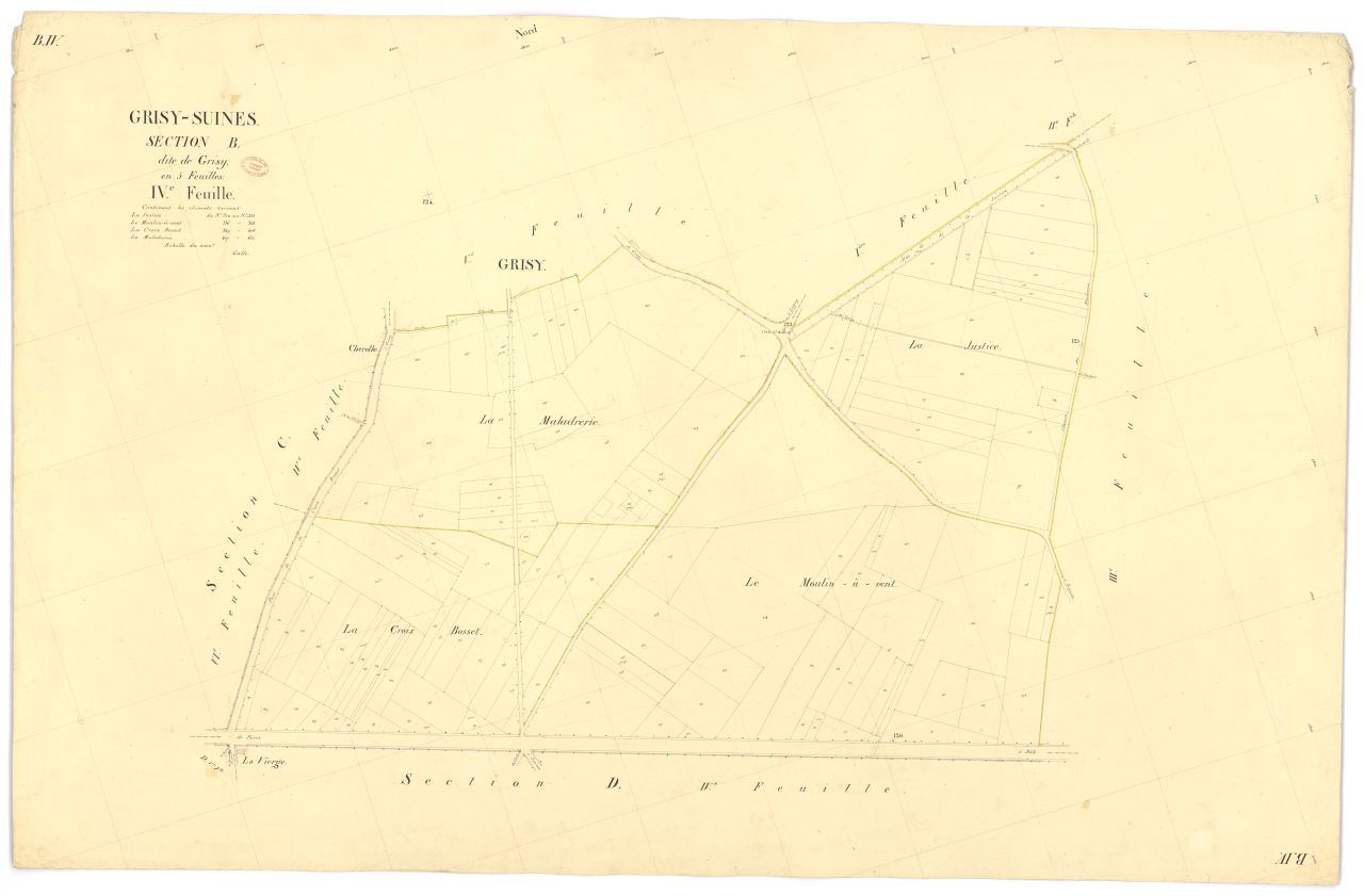 Section B dite de Grisy, en 5 feuilles, 4eme feuille
