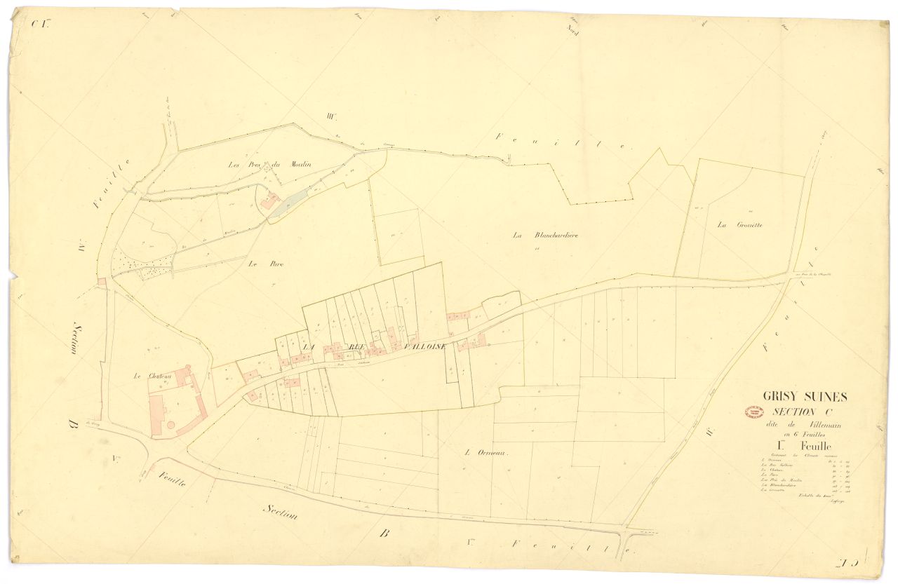 Section C dite de Villemain, en 6 feuilles, 1ere feuille