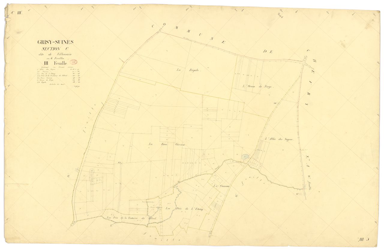 Section C dite de Villemain, en 6 feuilles, 3eme feuille