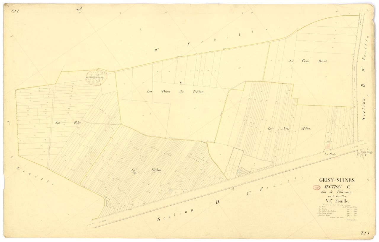 Section C dite de Villemain, en 6 feuilles, 6eme feuille