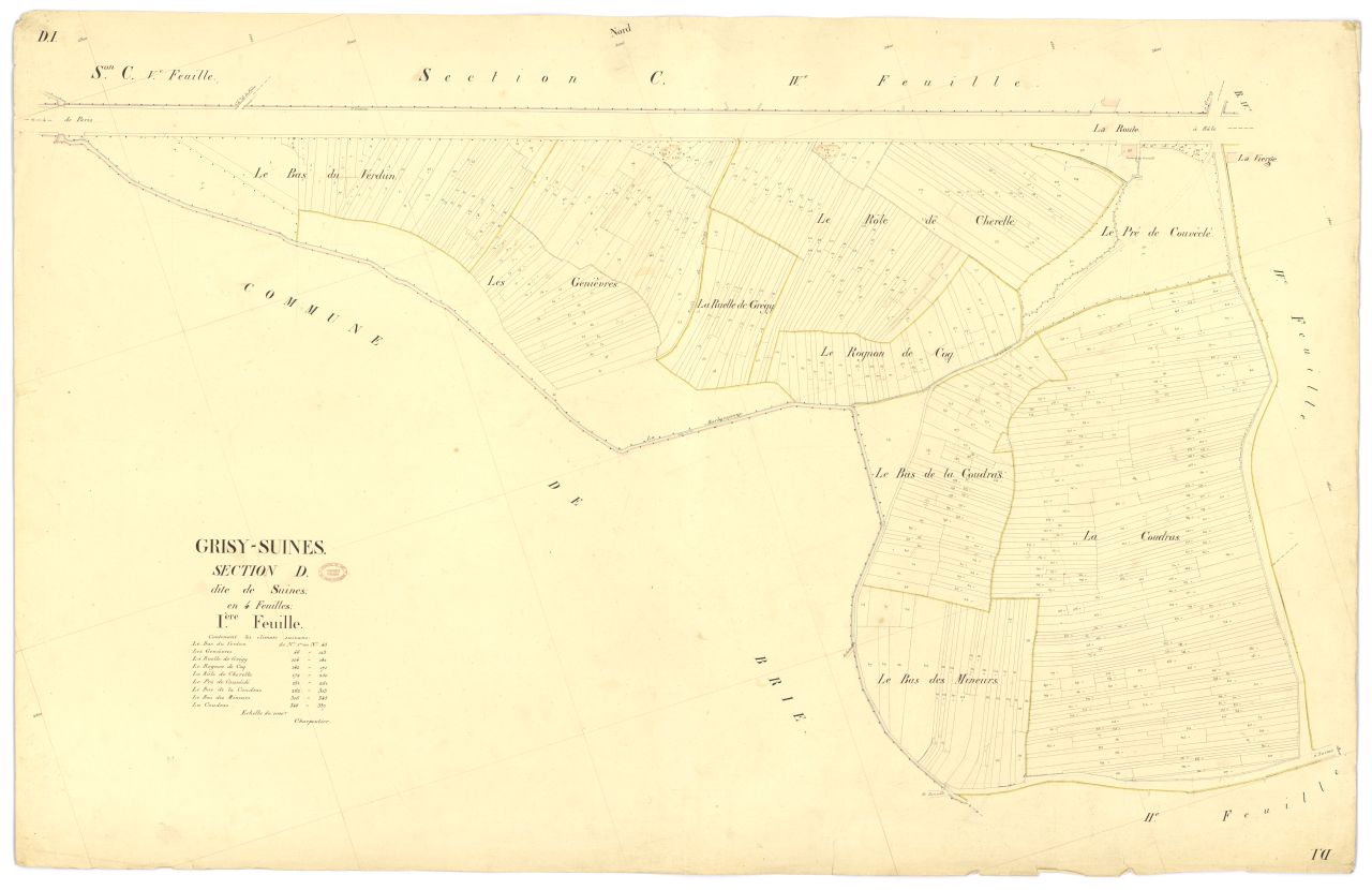 Section D dite de Suines, en 4 feuilles, 1ere feuille