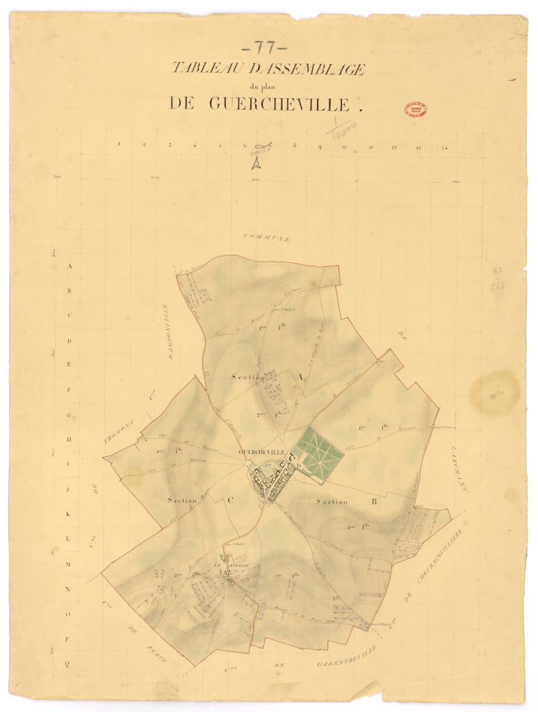 Tableau d'assemblage, 4 sections