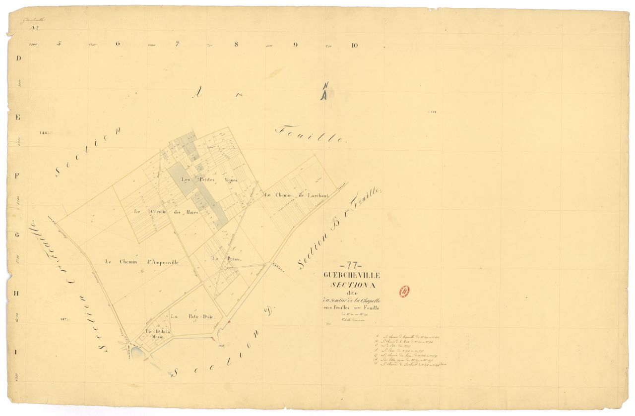 Section A dite du Sentier-de-la-Chapelle, en 2 feuilles, 2eme feuille