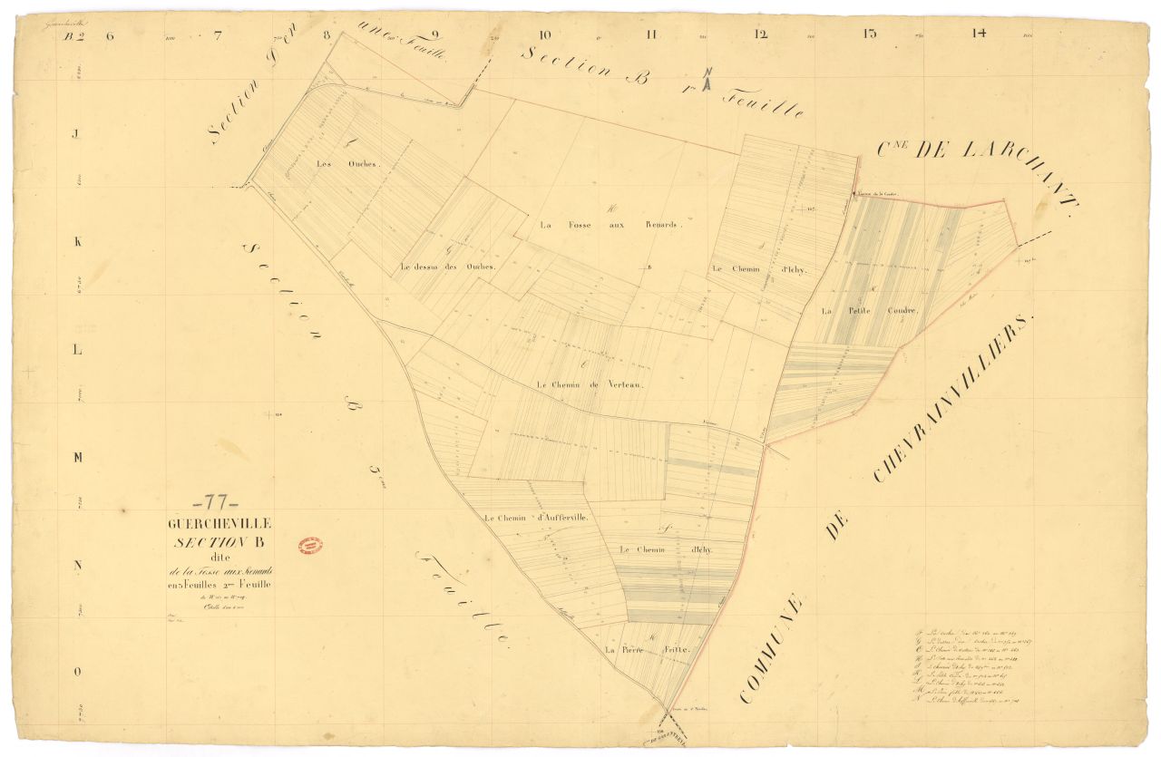 Section B dite de la Fosse-aux-Renards, en 3 feuilles, 2eme feuille