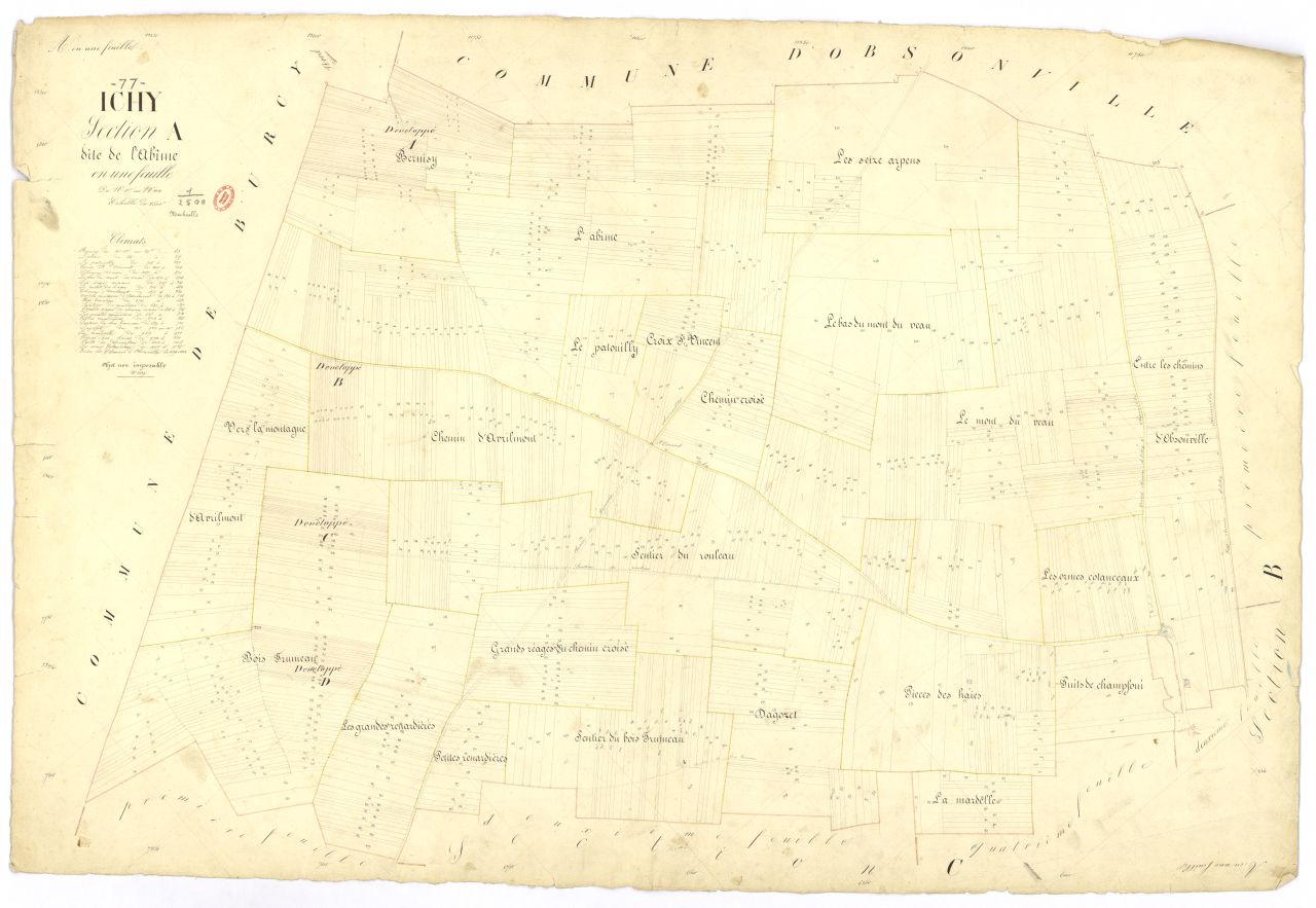 Section A dite de l'Ab�me, feuille unique