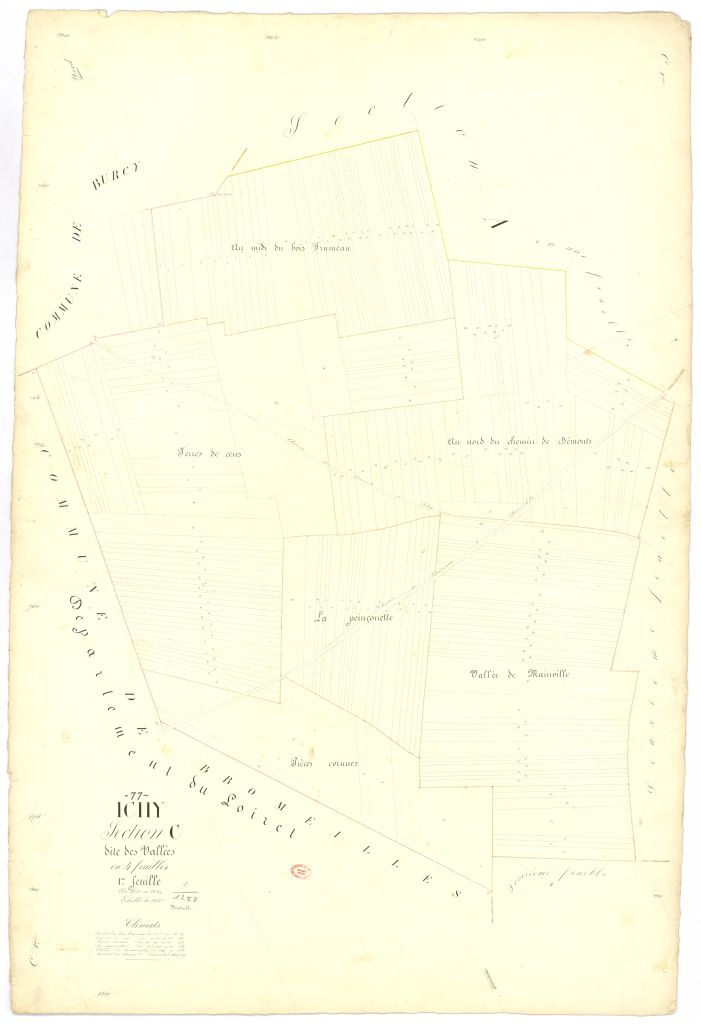 Section C dite des Vall�es, en 4 feuilles, 1ere feuille