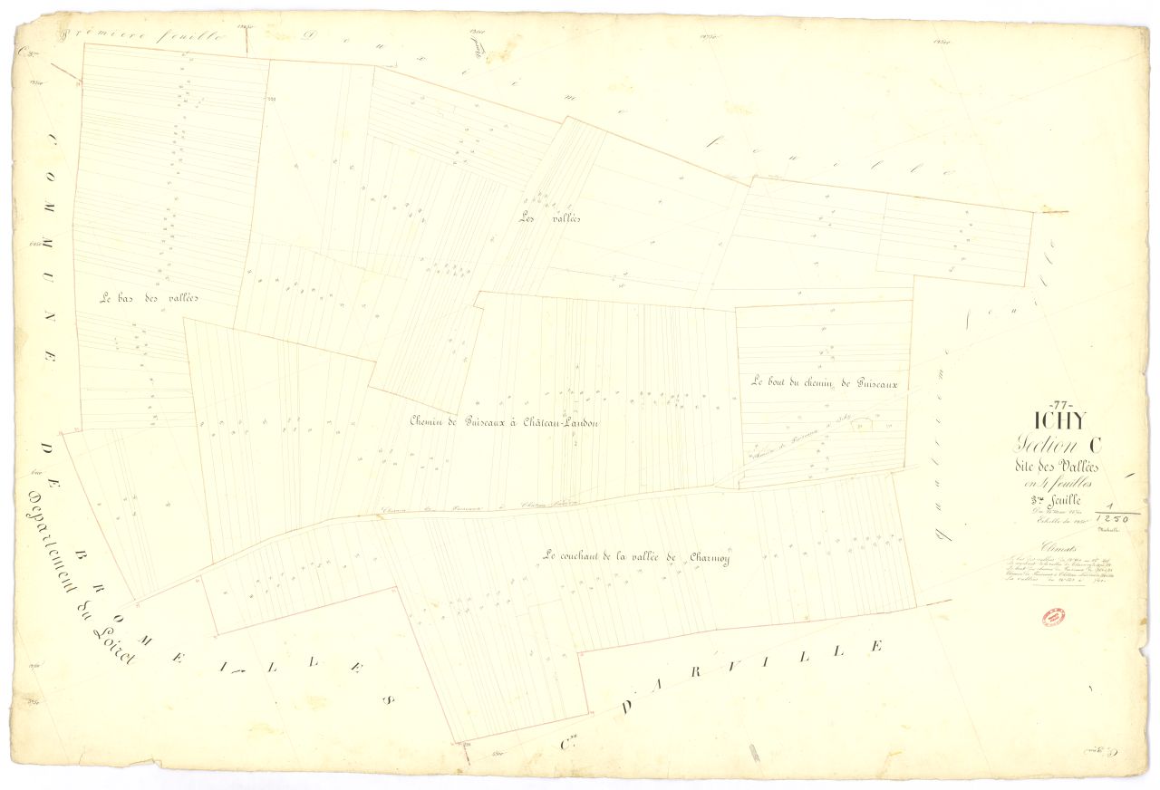 Section C dite des Vall�es, en 4 feuilles, 3eme feuille