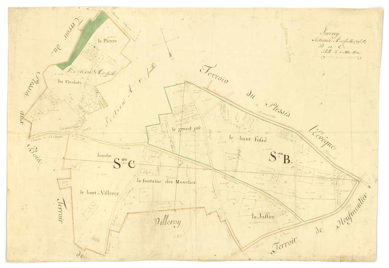 minute, section A, 1ere feuille ; sections B et C