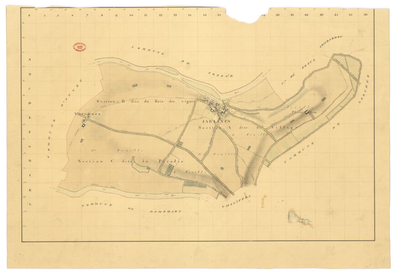 Tableau d'assemblage, 3 sections