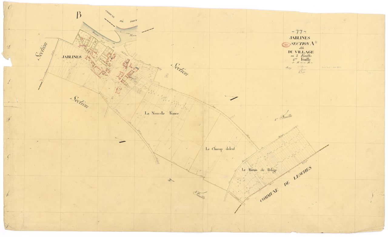 Section A dite du Village, en 3 feuilles, 2eme feuille