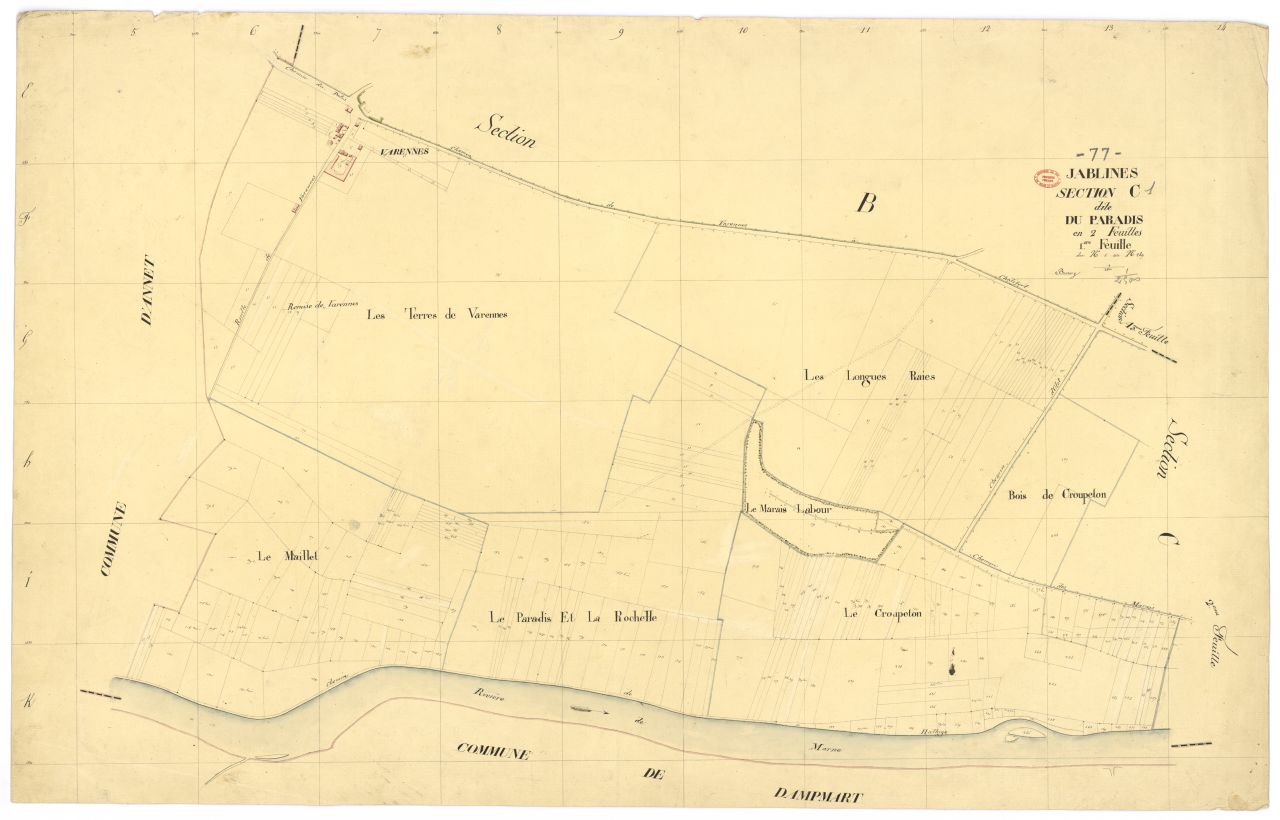 Section C dite du Paradis, en 2 feuilles, 1ere feuille