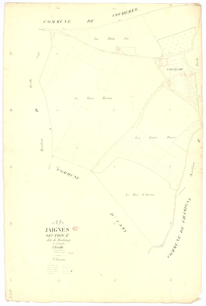 Section E dite de Torchamp, en 2 feuilles, 1ere feuille