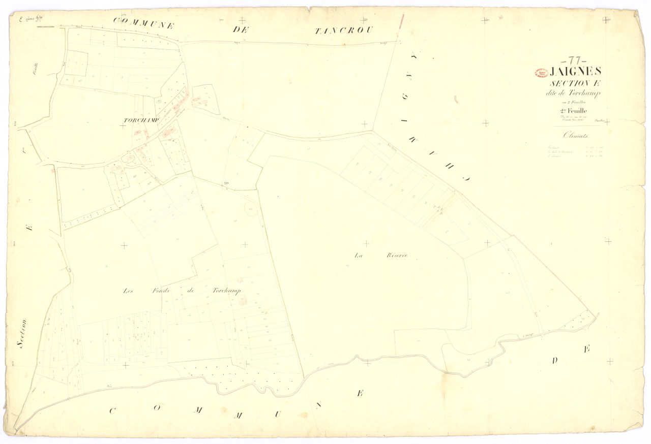 Section E dite de Torchamp, en 2 feuilles, 2eme feuille