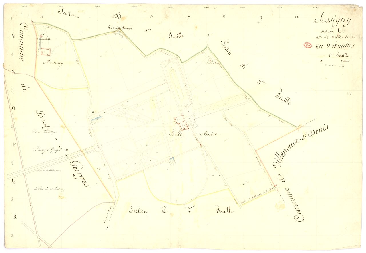 Section C dite de la Belle-Assise, en 2 feuilles, 1ere feuille