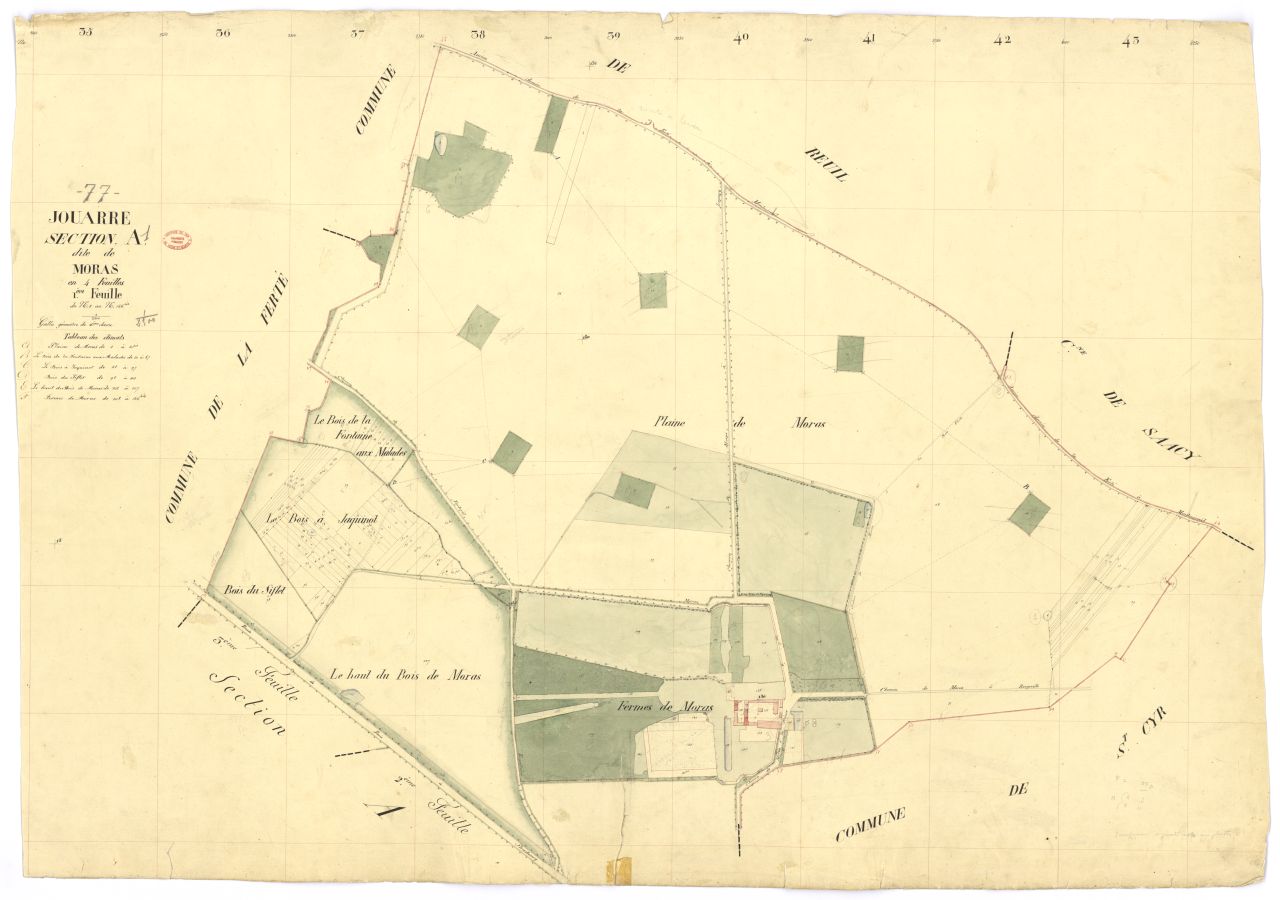 Section A dite de Moras, en 4 feuilles, 1ere feuille