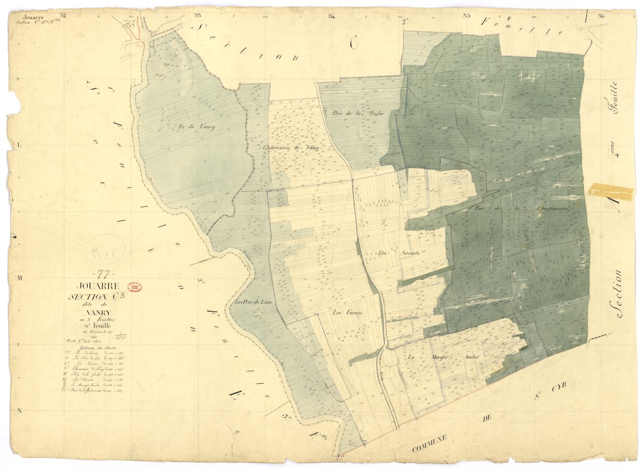 Section C dite de Vanry, en 3 feuilles, 3eme feuille