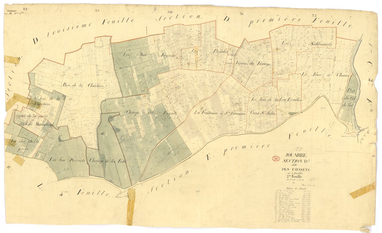Section D dite de Fayssets, en 3 feuilles, 2eme feuille