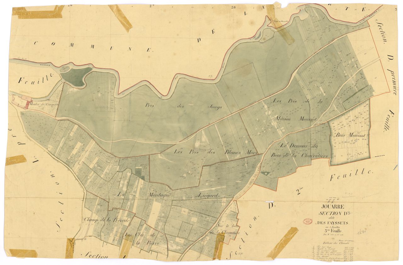 Section D dite de Fayssets, en 3 feuilles, 3eme feuille