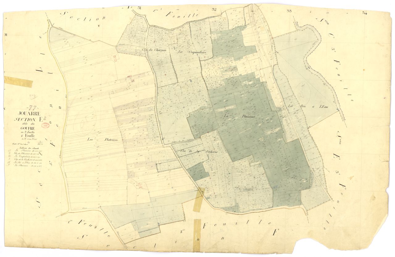 Section E dite du Goufre, en 3 feuilles, 2eme feuille