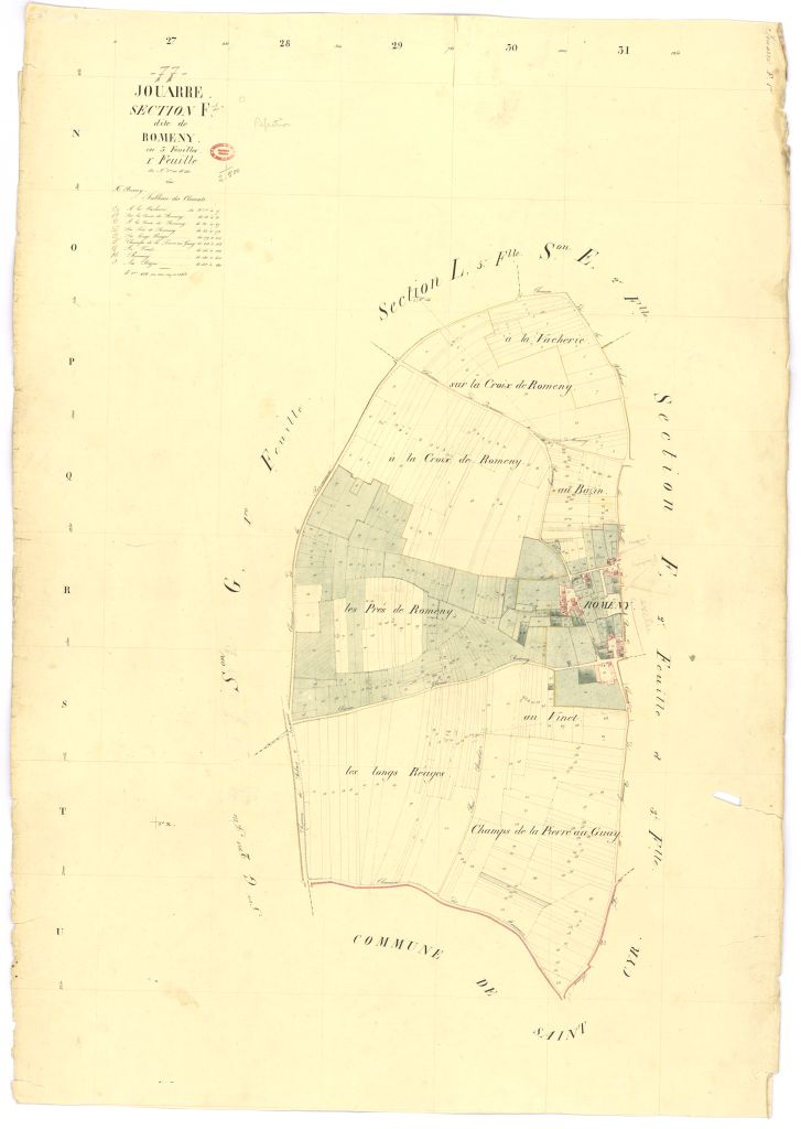 Section F dite de Romeny, en 3 feuilles, 1ere feuille