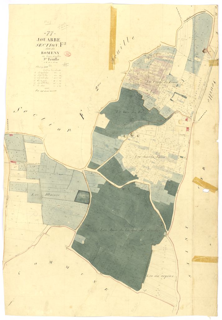 Section F dite de Romeny, en 3 feuilles, 3eme feuille