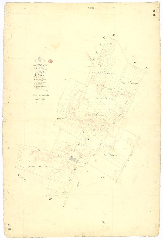 Section B dite du Village, en 3 feuilles, 2eme feuille