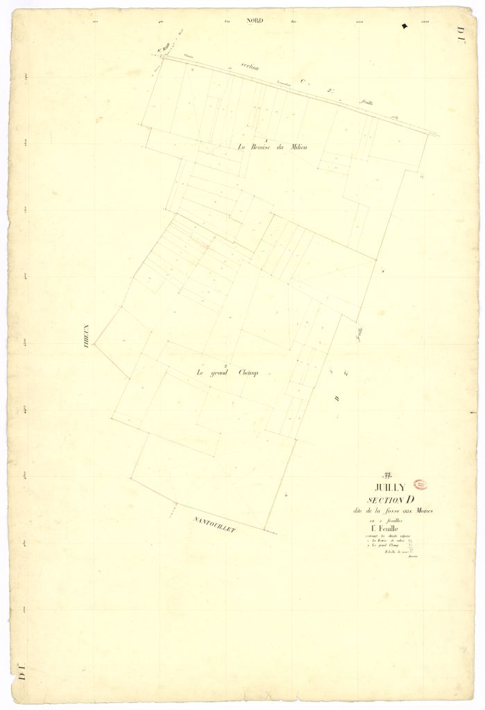 Section D dite de la Fosse-aux-Moines, en 2 feuilles, 1ere feuille