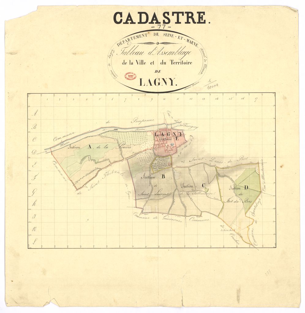 Tableau d'assemblage, 5 sections