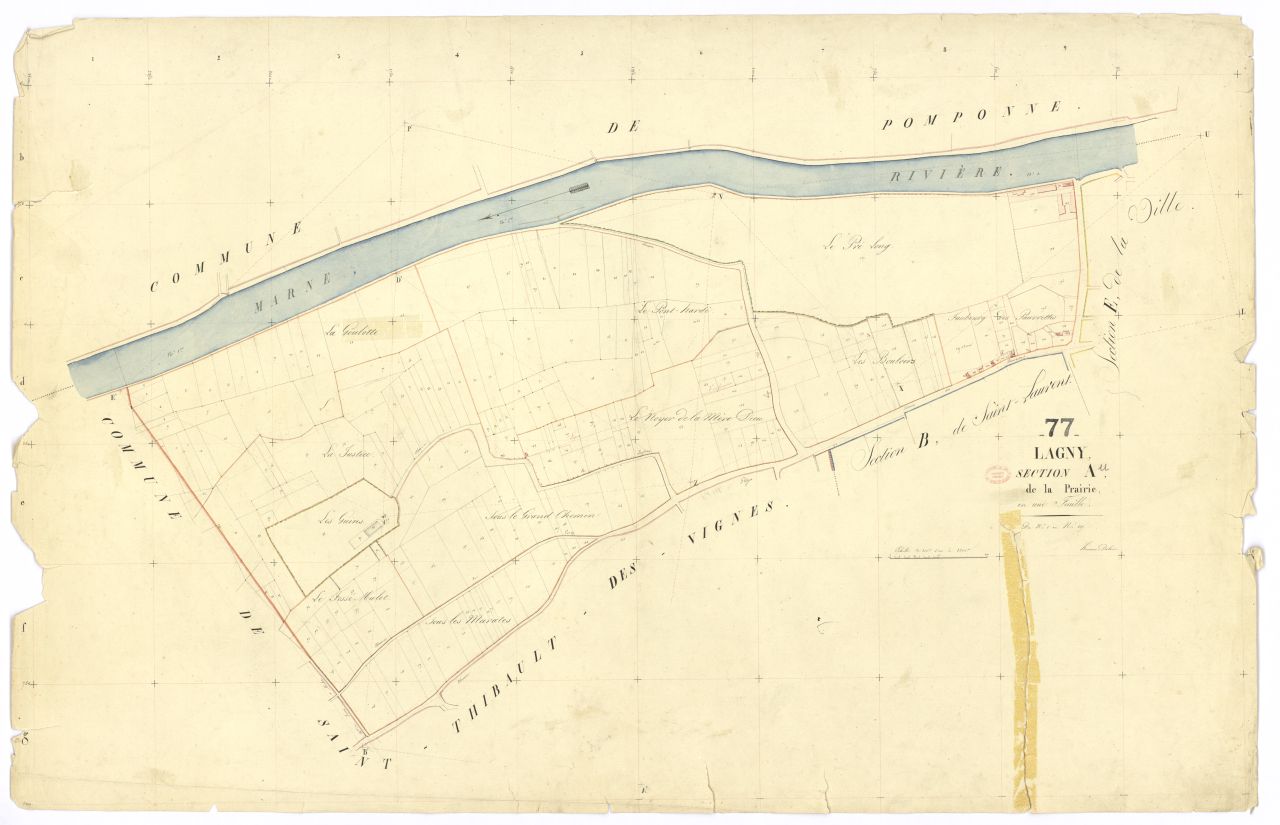 Section A dite de la Prairie, feuille unique