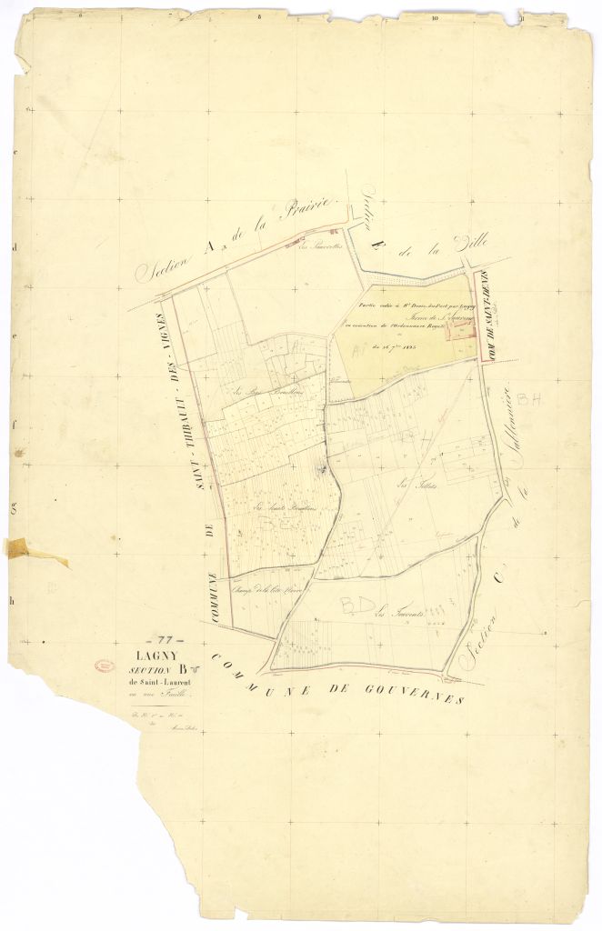 Section B dite de Saint-Laurent, feuille unique