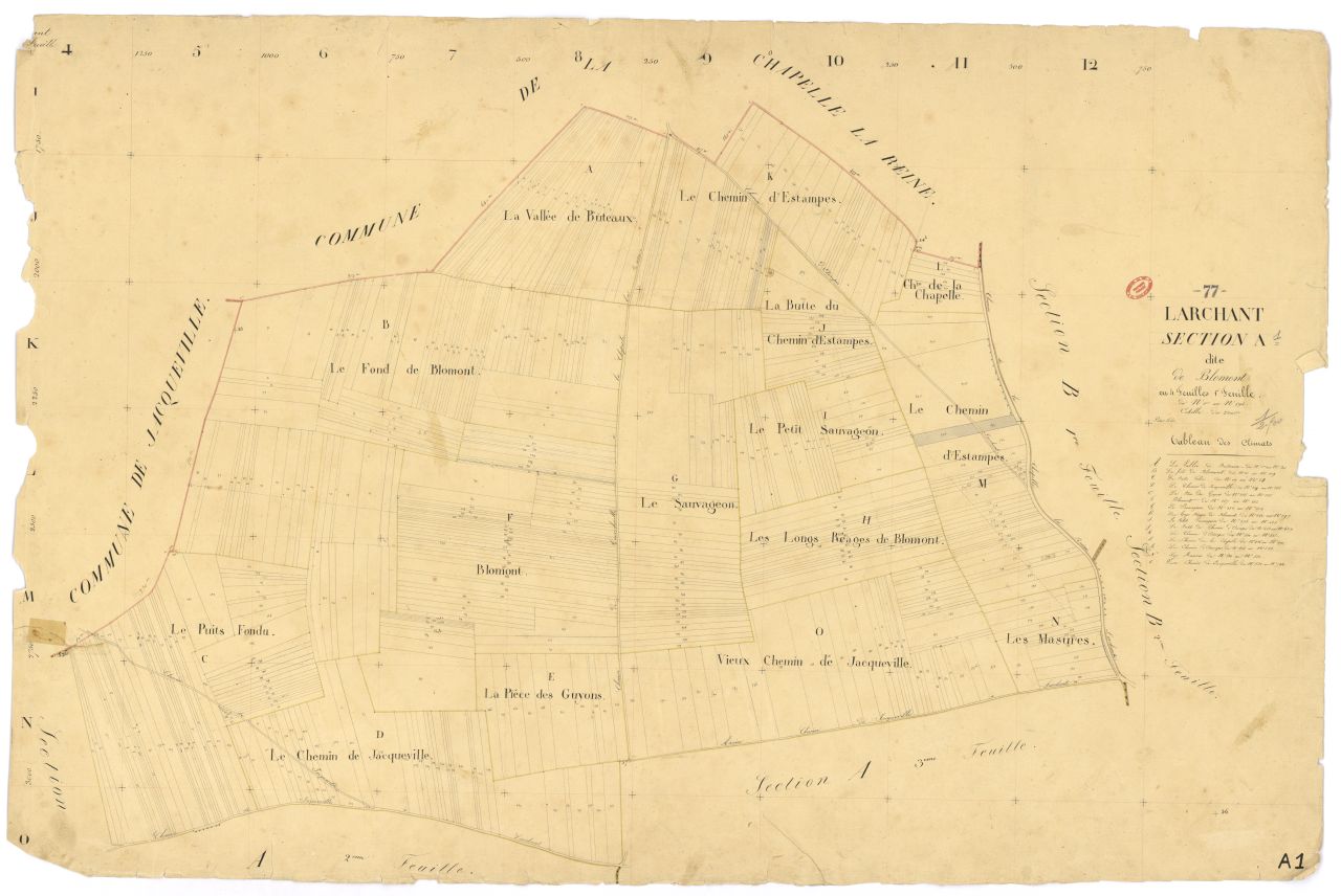 Section A dite de Blomont, en 4 feuilles, 1ere feuille