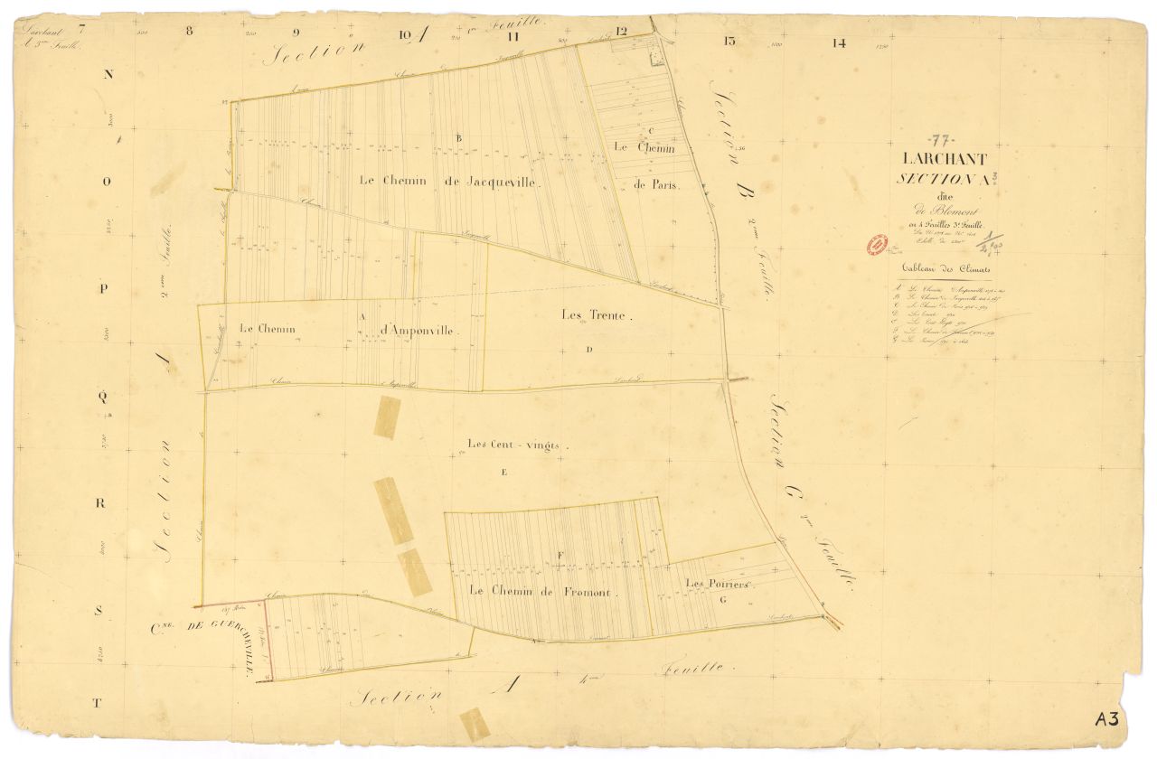 Section A dite de Blomont, en 4 feuilles, 3eme feuille