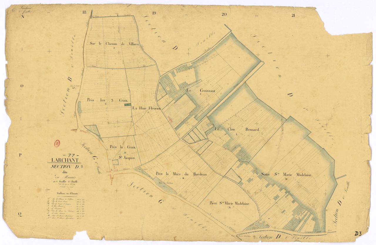 Section D dite du Marais, en 6 feuilles, 3eme feuille