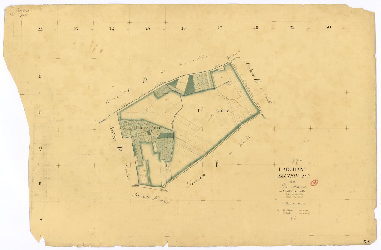 Section D dite du Marais, en 6 feuilles, 5eme feuille