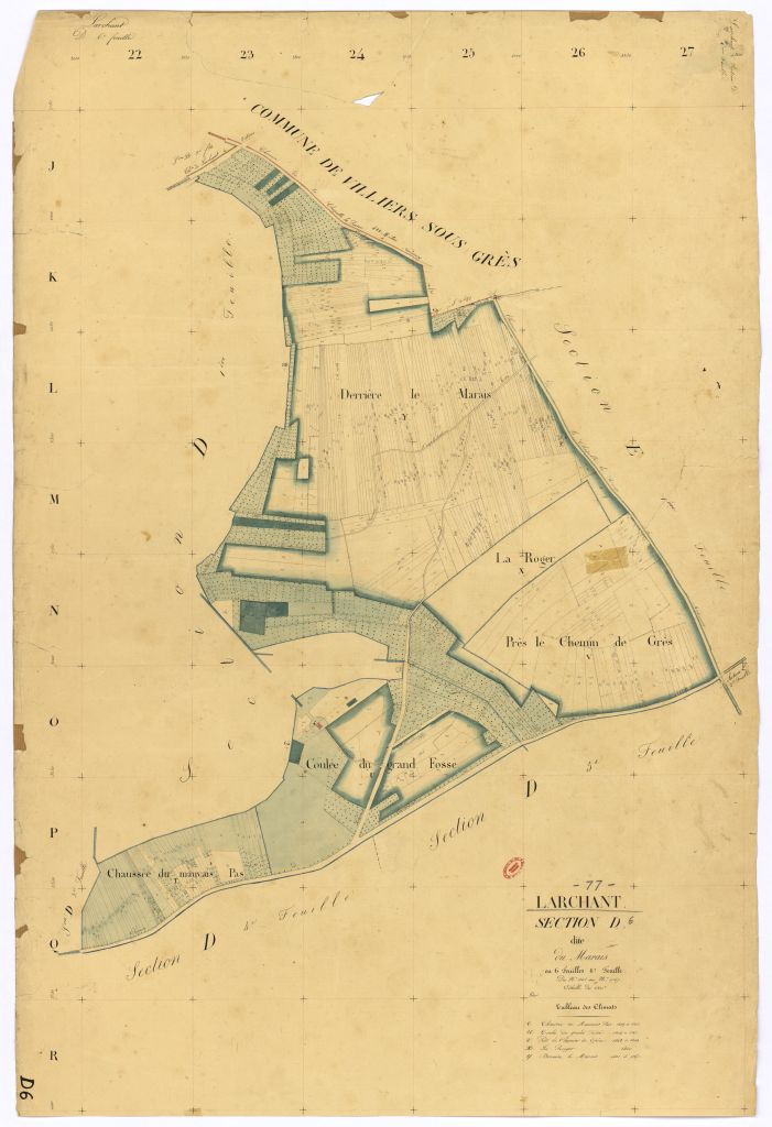 Section D dite du Marais, en 6 feuilles, 6eme feuille