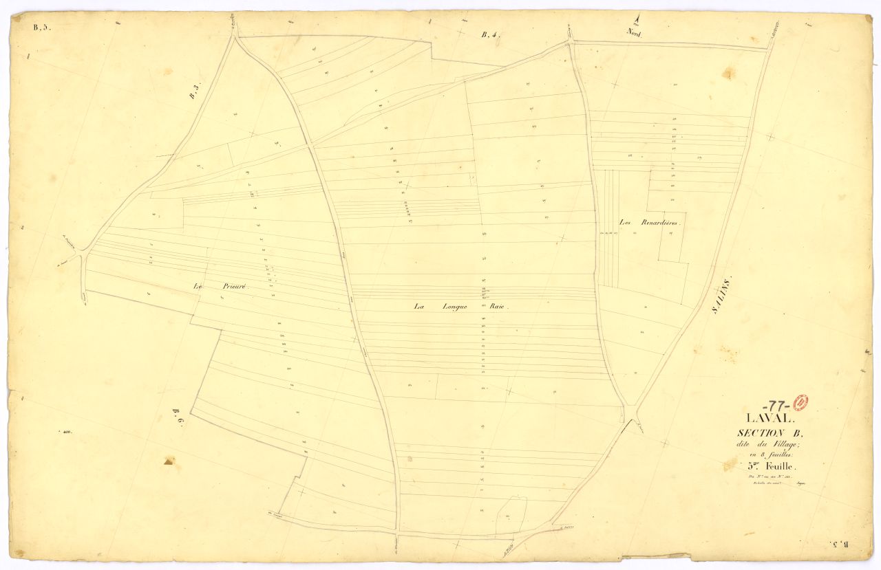 Section B dite du Village, en 8 feuilles, 5eme feuille