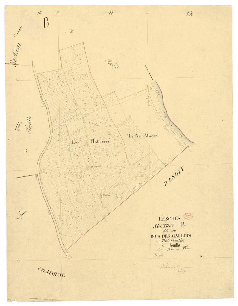 Section B dite du Bois-des-Gallots, en 3 feuilles, 2eme feuille