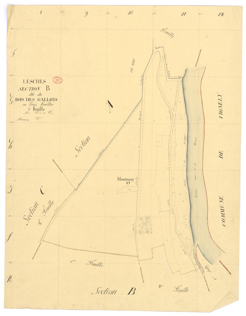 Section B dite du Bois-des-Gallots, en 3 feuilles, 3eme feuille