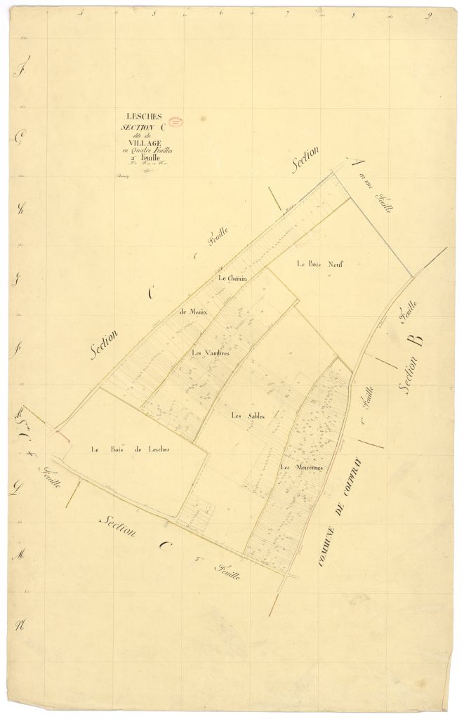 Section C dite du Village, en 4 feuilles, 2eme feuille
