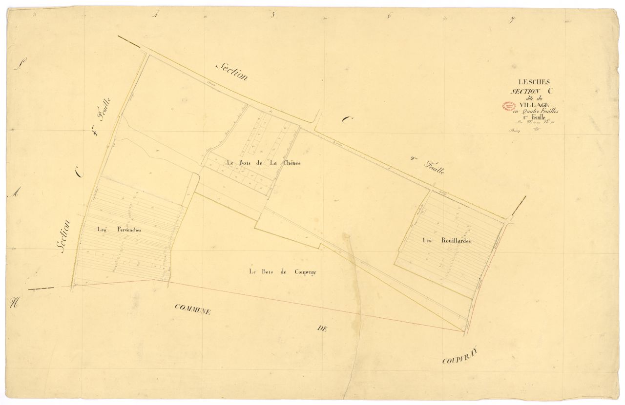 Section C dite du Village, en 4 feuilles, 3eme feuille