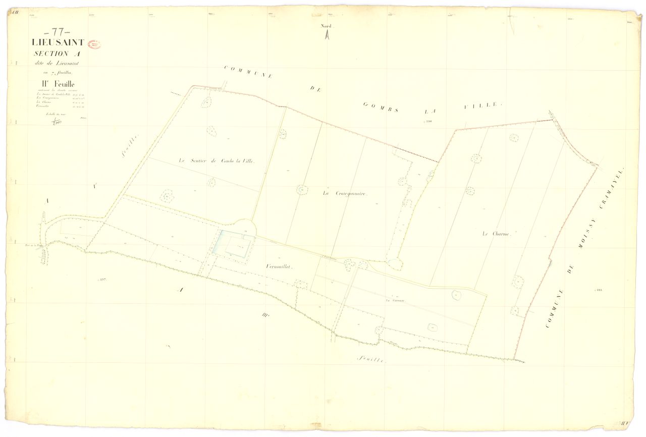 Section A dite de Lieusaint, en 7 feuilles, 2eme feuille