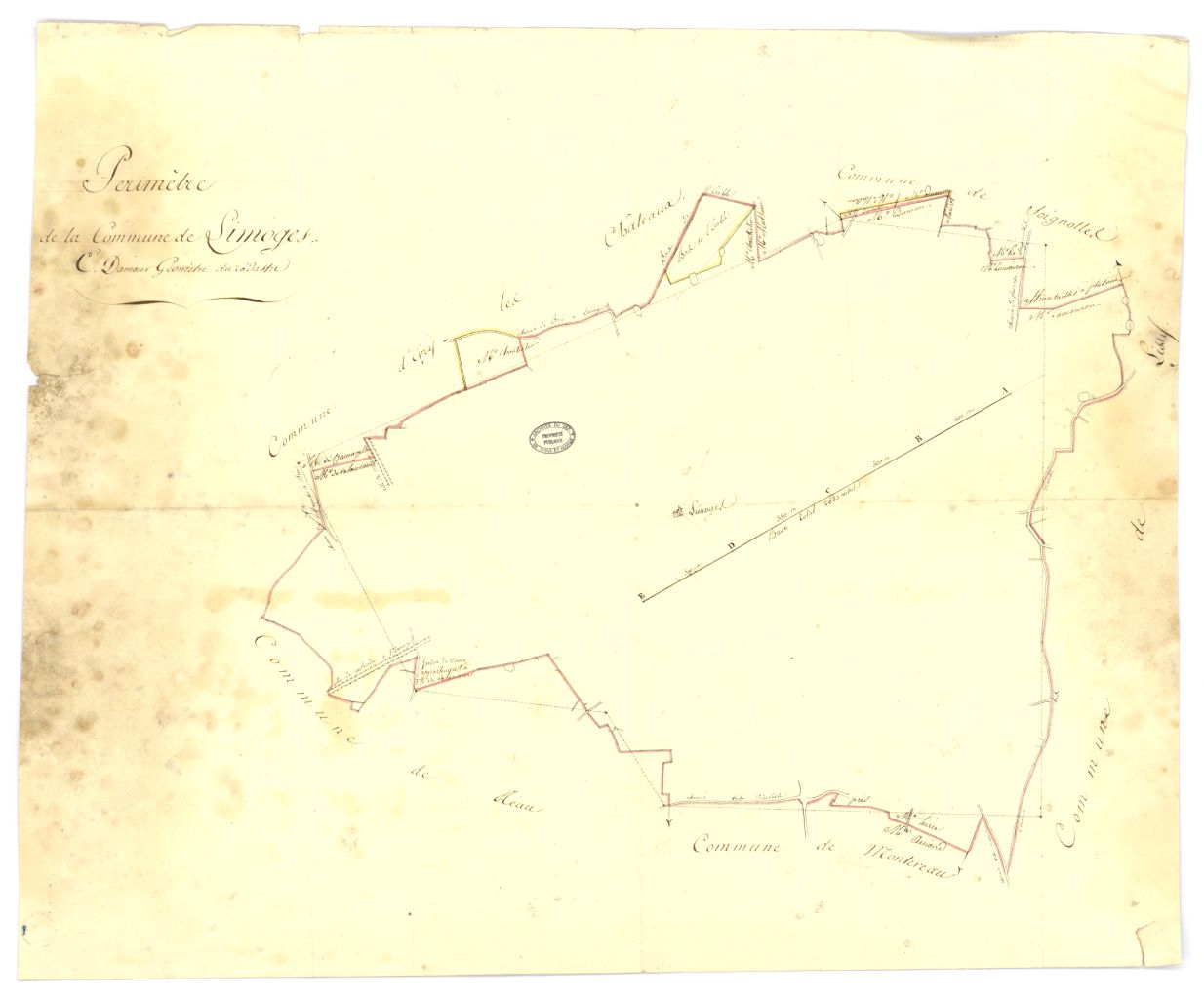 Plan des limites de la commune