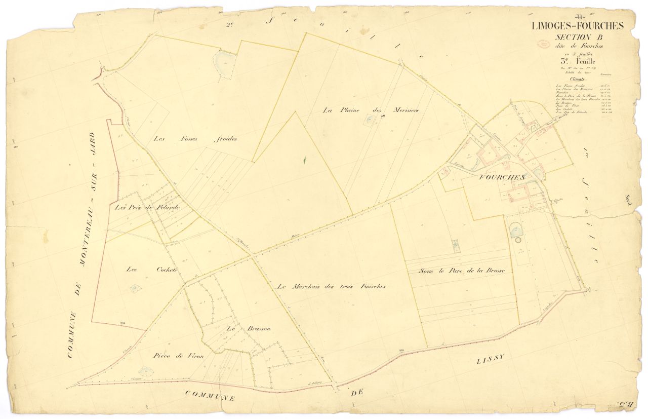 Section B dite de Fourches, en 3 feuilles, 3eme feuille