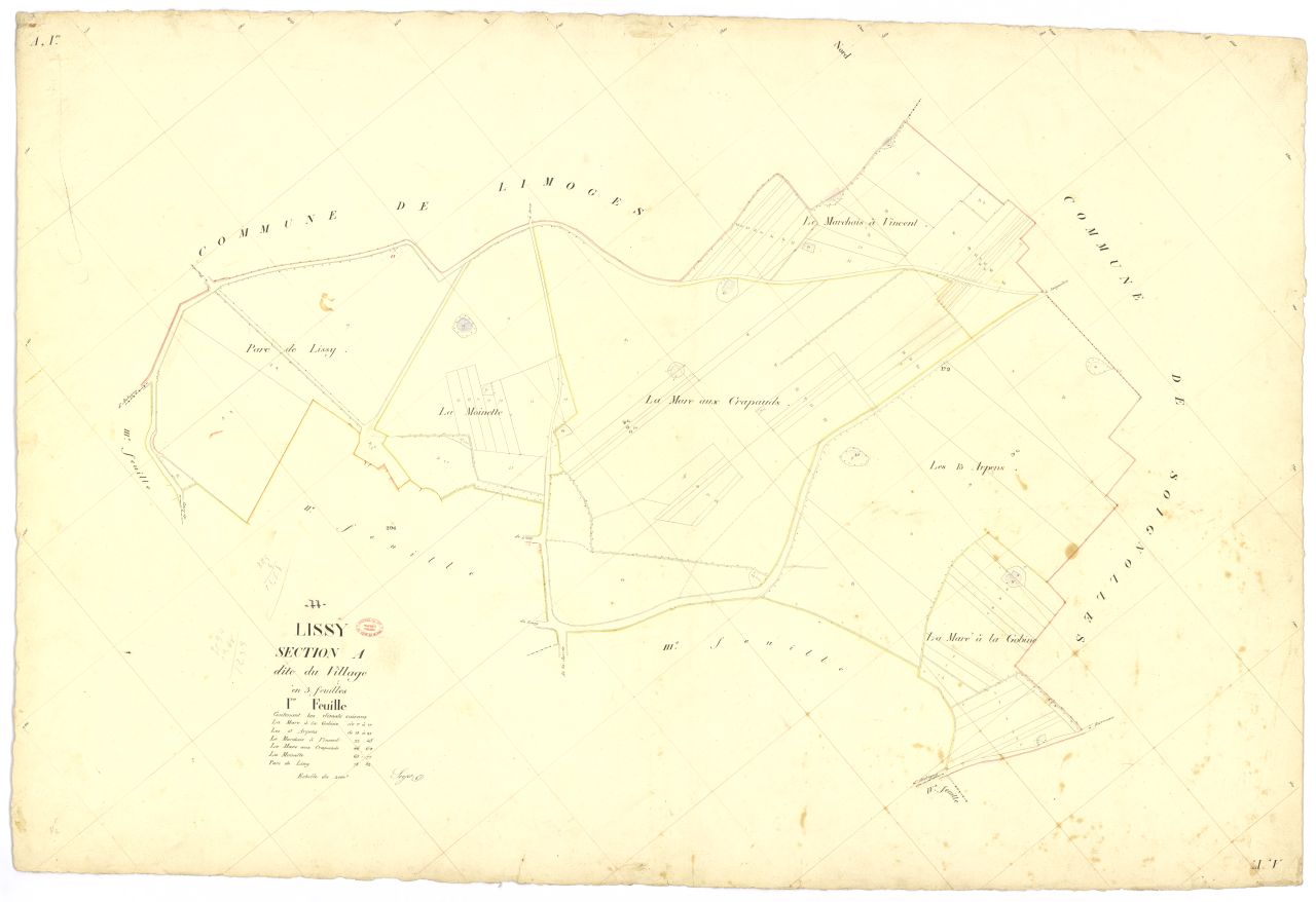 Section A dite du Village, en 5 feuilles, 1ere feuille