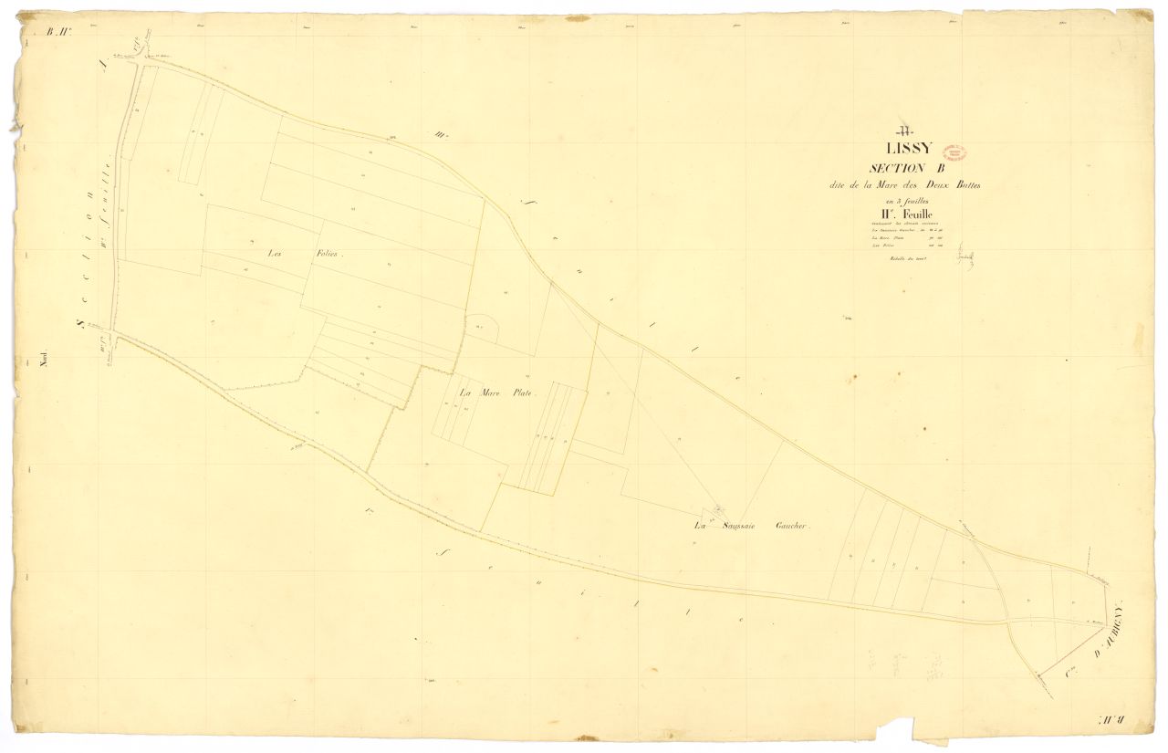 Section B dite de la Mare-des-Deux-Buttes, en 3 feuilles, 2eme feuille