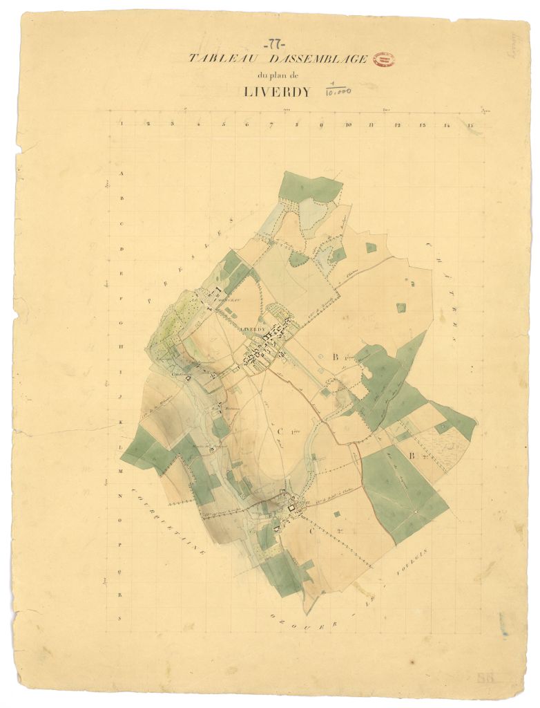 Tableau d'assemblage, 4 sections
