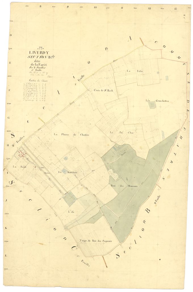 Section B dite de la Foret, en 2 feuilles, 1ere feuille