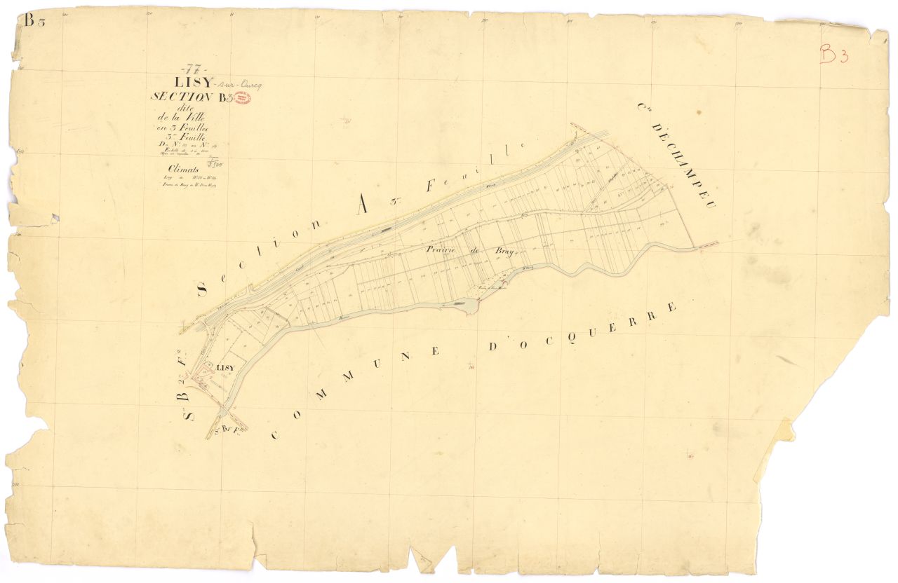 Section B dite de la Ville, en 3 feuilles, 3eme feuille